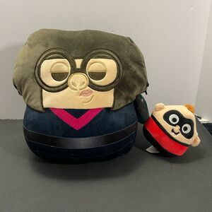 Squishmallows Disney Pixar The Incredibles 10" Edna Mode 4" Jack Jack Plush Set